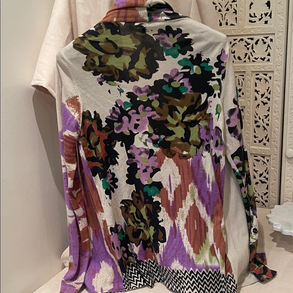 Etro Multicolor Patterned open sweater - image 4